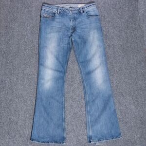 Diesel ZAF Jeans Mens 36x35 Blue Bootcut Denim Made in Italy y2k Grunge Flare